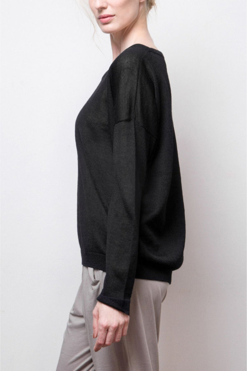 nini sheer cotton pullover - midnight