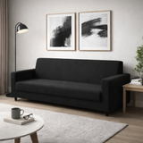 Anyseat 4-Seater Sofa Cover – Plain Gray Style Slipcover for Living Room Chair Protection
