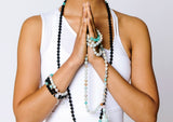 NYX Japa Mala Bracelet - Obsidian and Quartz
