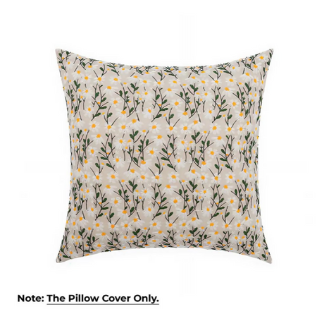 Anypillow Cream Daisy Embroidered Pillowcase Decorative Cushion Cover