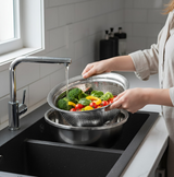 Anygleam Silver Stainless Steel Food Slicer – Multi-Function Kitchen Tool for Effortless Fruit & Vegetable Prep