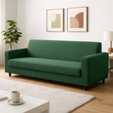 Anyseat 3-Seater Sofa Cover – Plain Green Style Slipcover for Living Room Chair Protection