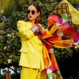 Anyyou Luxury 100% Mulberry Silk Butter Yellow Long Scarf Women Beach Shawl Pashmina Wrap Swimwear Cover-Up Foulard