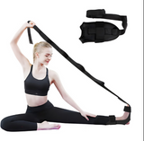Anyfit Yoga Band Stretcher Solid Black Strap Resistance Belt Pilates Exercise Stretcher Fitness Tool