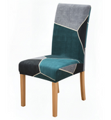 Anyseat Blue Green Pattern Design Chair Cover – Elastic Slipcover with Anti‑Dirt Protection for Dining Room, Kitchen, Wedding, Hotel, Banquet & Restaurant