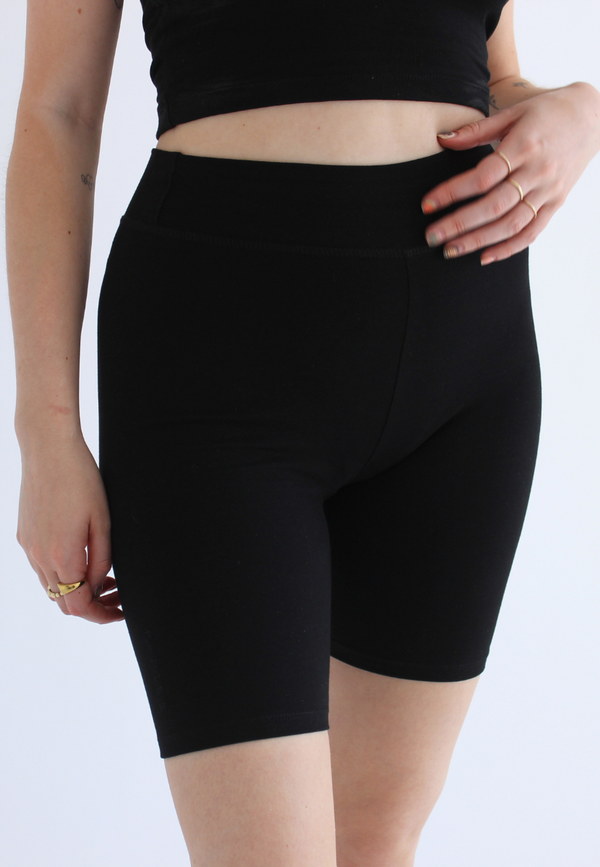 Organic Cotton Cycling Shorts, Black