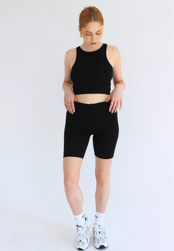 Organic Cotton Cycling Shorts, Black