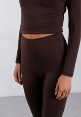 Organic Cotton Leggings, Hot Fudge