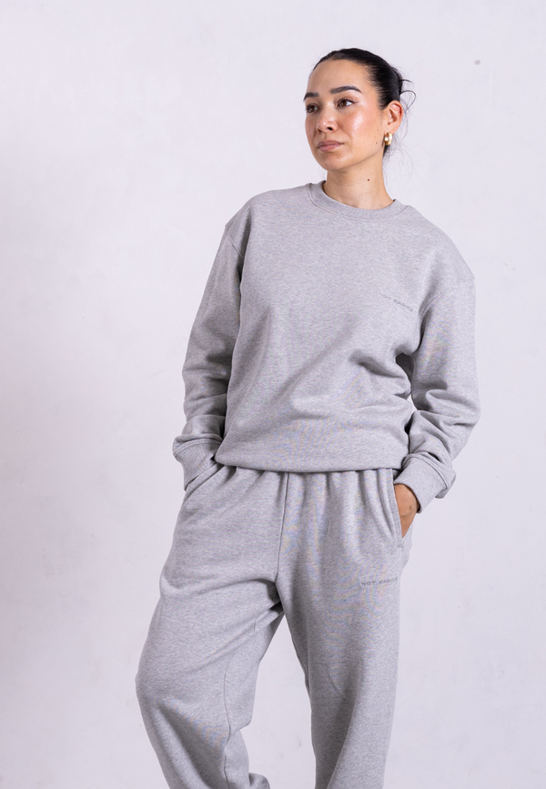 Organic Cotton Sweatshirt, Light Grey Marl