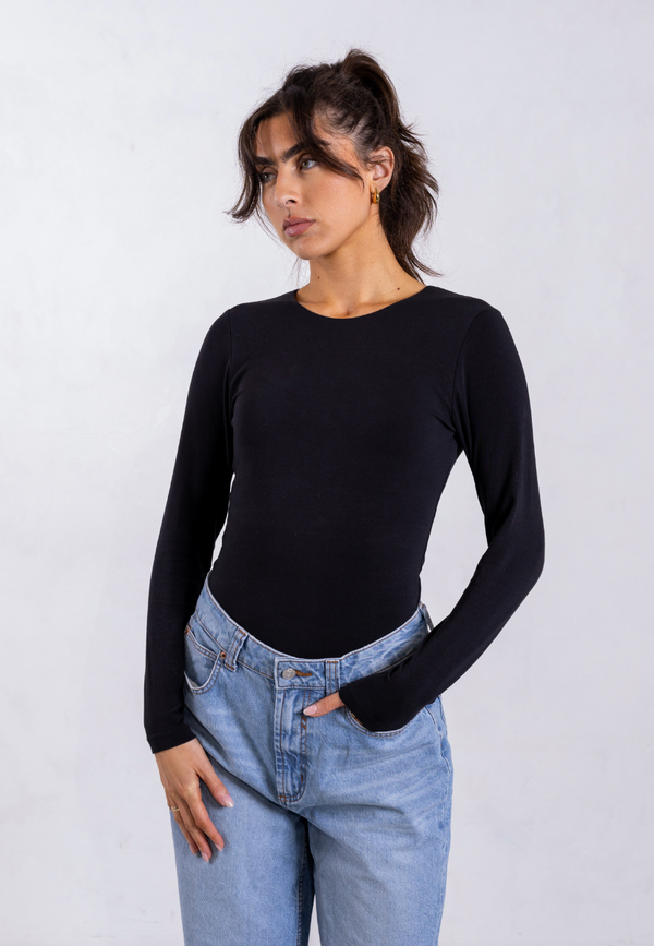 ORGANIC COTTON CREW-NECK LONG SLEEVE T-SHIRT