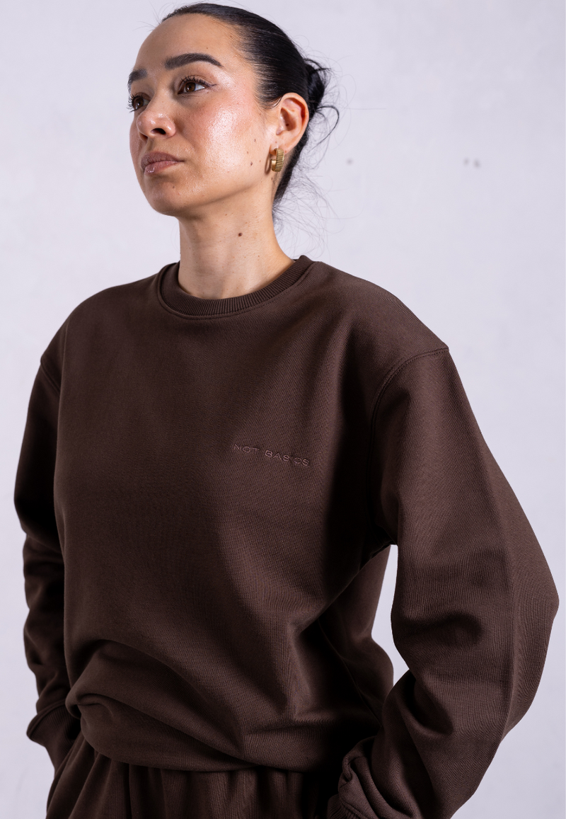 Organic Cotton Sweatshirt, Hot Fudge