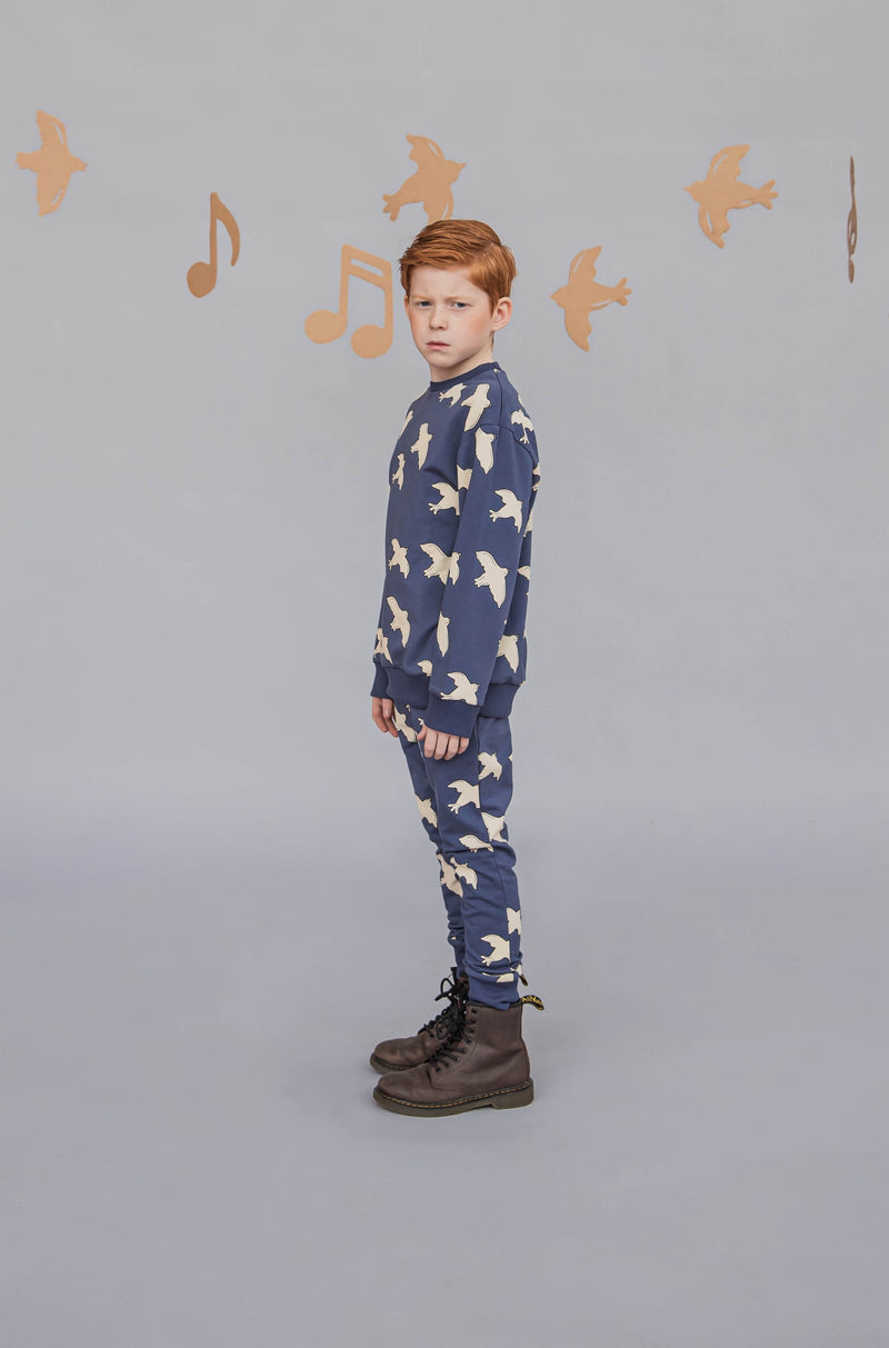 Organic cotton kids jogger's - Bird