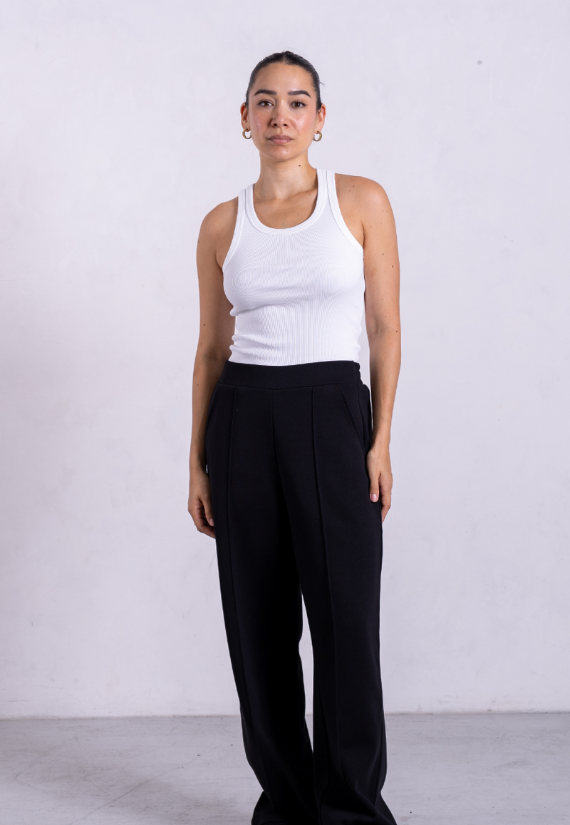 Organic Cotton Ribbed Tank Top, White