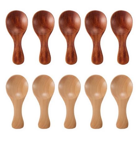 Anygleam Mixed Color 10 pcs Wooden Kitchen Spoon Kitchen Tableware