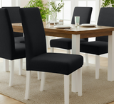 Anyseat Black Waterproof Chair Cover – Corn Kernel Pattern Stretch Slipcover for Dining Room