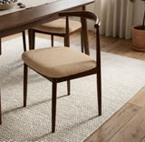 Anyseat Beige Fur Stretch Chair Cover – Washable, Removable Dining & Kitchen Seat Protector