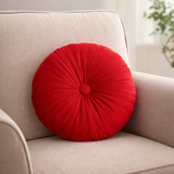 Anyhouz Pleated Round Pillow – Soft Cushion Filled Decorative Throw Pillow