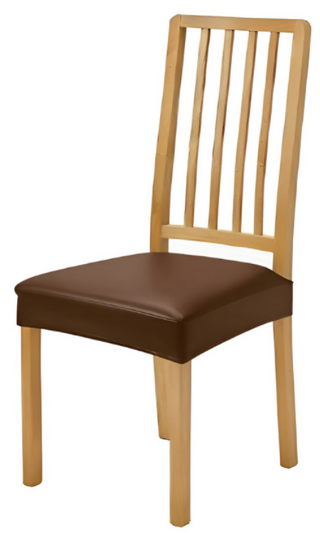 Anyseat Coffee PU Leather Chair Cover – Slipcover for Dining, Kitchen, Hotel, Banquet & Living Room Chairs