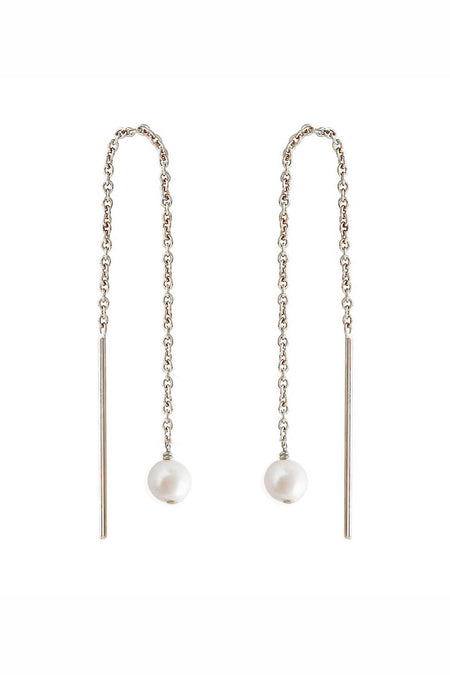Paloma Pearl Threaders Silver