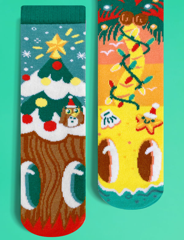 KIDS PINEY & COCO CHRISTMAS NO SLIP SOCKS