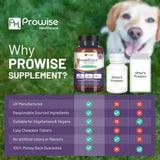 Pet Probiotic Plus with Added Inulin & Psyllium Husk 2 Billion CFU with 5 Active Strains I 60 Chicken Flavour Chewable Tablets 2 Months Supply