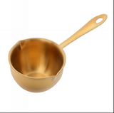 Anygleam Cookware Pouring Pots 1PC Gold Mini Sauce Heating Stainless Steel Kitchen Chocolate Pot Butter Milk Drip Pot Small With Handle