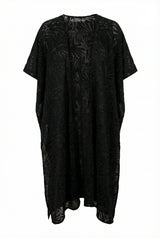 Black Burnout Velvet Kaftan
