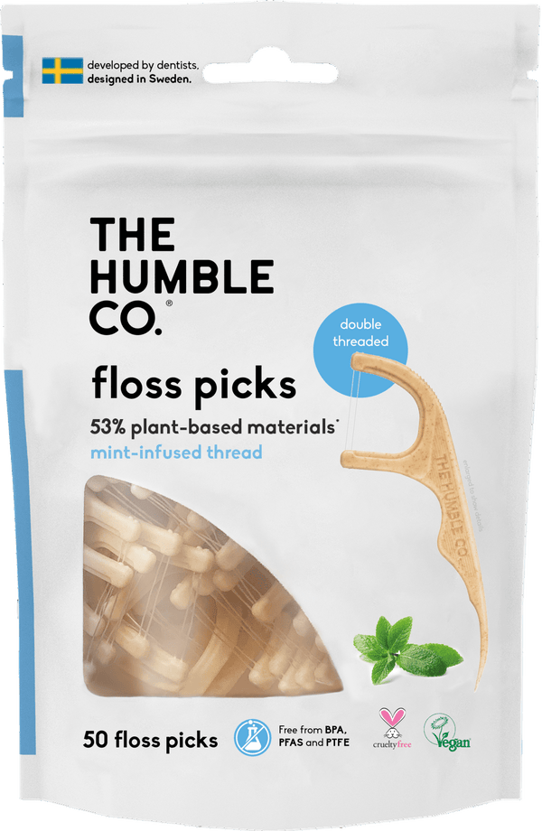 Plant-based Floss Picks - Mint (50 pcs)