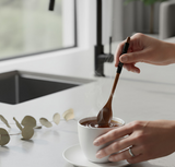 Anygleam Natural Brown 6pcs Wooden Tea Long Spoon Kitchen Tableware