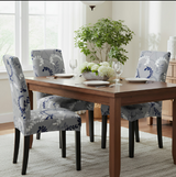 Anyseat Grey Leaf Vines Design Chair Cover – Elastic Slipcover with Anti‑Dirt Protection for Dining Room, Kitchen, Wedding, Hotel, Banquet & Restaurant