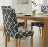 Anyseat Gray Chain Link Pattern Print Elastic Chair Cover – Plain Dining Slipcover & Home Décor