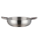 Anygleam Stock Pot Silver-L Stainless Steel HotPot Without Lid Single-Layer Cooking Soup Noodle Sea Food Home Kitchen Restaurant Tools