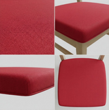 Anyseat Wine Red Plain No Print Chair Cover – Stretch Washable Removable Seat Cover for Dining & Kitchen