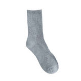 Anyfootwear 5 Pairs Unisex Long Cotton Socks Size 6-9 Grey High Quality Office Business Sports Skateboard Knitted Casual Solid Color Socks