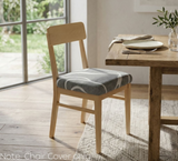 Anyseat Grey and Light Grey Wave Print Chair Cover – Stretch Washable Removable Seat Cover for Dining & Kitchen