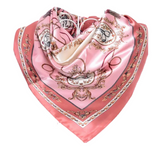Anyyou Fashion Premium Satin Square Scarf – Elegant Pink Silk-Feel Neckwrap for Women
