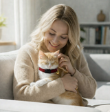 Anypet Small Burgundy Cat Collar with Safety Buckle, Bell & Durable Adjustable Strap – Stylish Comfortable Pet Accessory for Cats