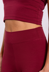 Organic Cotton Leggings, Ruby Wine