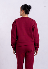 Organic Cotton Sweatshirt, Ruby Wine