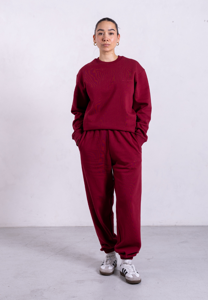 Organic Cotton Sweatshirt, Ruby Wine