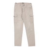 Sisley Cargo Trousers - 34W UK 14 Beige Cotton