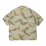 Holland America Line Floral Hawaiian Shirt - XL Beige Viscose
