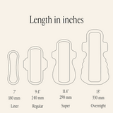 Organic Long Pads with wings - Night 3 pack Bundle