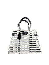 Less Pollution Convertible Handbag - Silver White Luxe