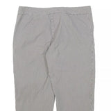 MOSCHINO CHEAP AND CHIC Striped Cropped Womens Trousers Grey Straight W30 L20