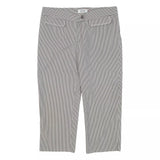 MOSCHINO CHEAP AND CHIC Striped Cropped Womens Trousers Grey Straight W30 L20