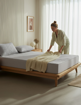Anycozy Mattress Cover Gray 100x200cm Pure Cotton Soft Quilted Bed Sheet Anti-bacterial Protector Cover