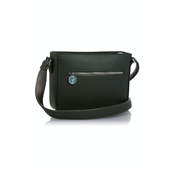 Cross-Body Vegan Handbag In Green & Metallic