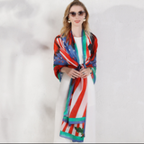 Anyyou 100% Mulberry Silk Red Scarf Women Luxury Long Shawl – Beach Wear, Swimwear Cover Up, Pashmina Face Shield Foulard Fashion Accessory