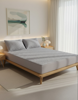 Anycozy Mattress Cover Gray 100x200cm Pure Cotton Soft Quilted Bed Sheet Anti-bacterial Protector Cover
